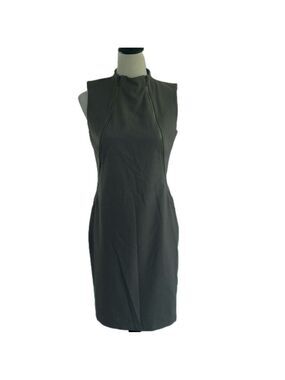 Unique deep Green/Brown Zipper Dress: Size 4
